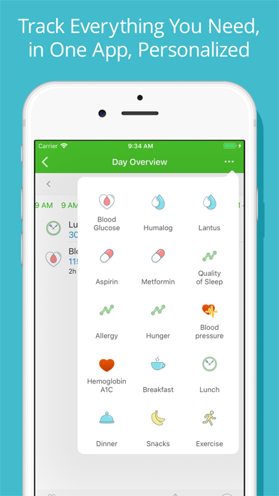 Diabetes Tracker with Blood Glucose/Carb Log by MyNetDiary Screenshot 3