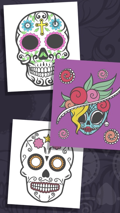 How to cancel & delete Sugar Skulls Coloring Book from iphone & ipad 3