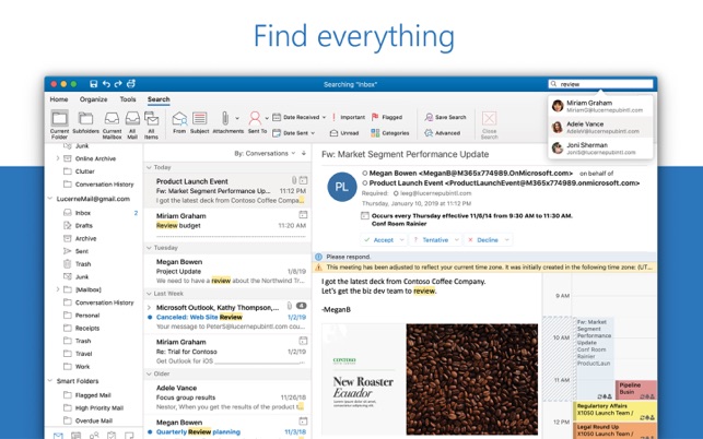 Outlook on mac