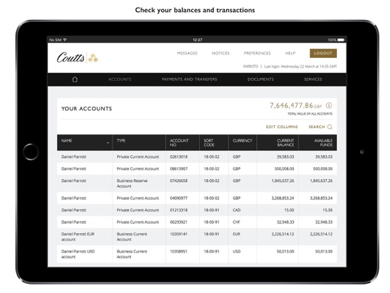 Coutts Mobile screenshot 3