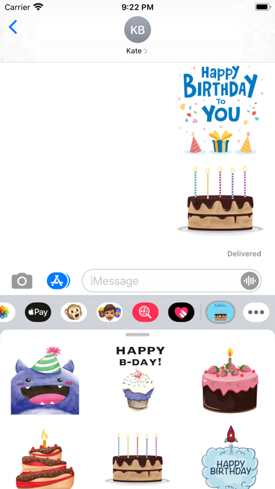 Birthday Funny Wishes Stickers screenshot 2
