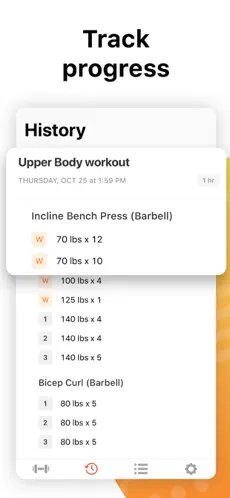 Captura de Pantalla 5 Bolt - Workout Tracker Gym Log iphone