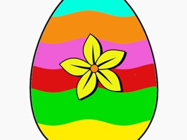 A sticker pack of colourful Easter eggs