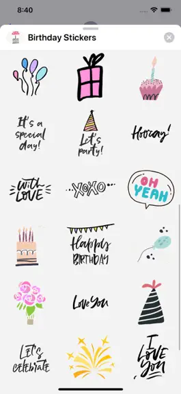 Game screenshot Happy Birthday Stickers Set hack