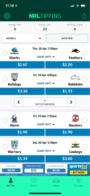 NRL Tipping(圖2)-速報App