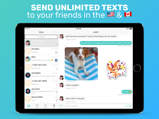 TextMe International - Free Texting with SMS, MMS and IM messenger screenshot