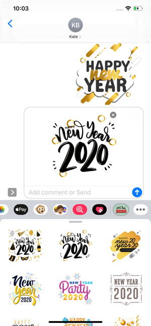 Welcome 2020 New Year Stickers(圖1)-速報App