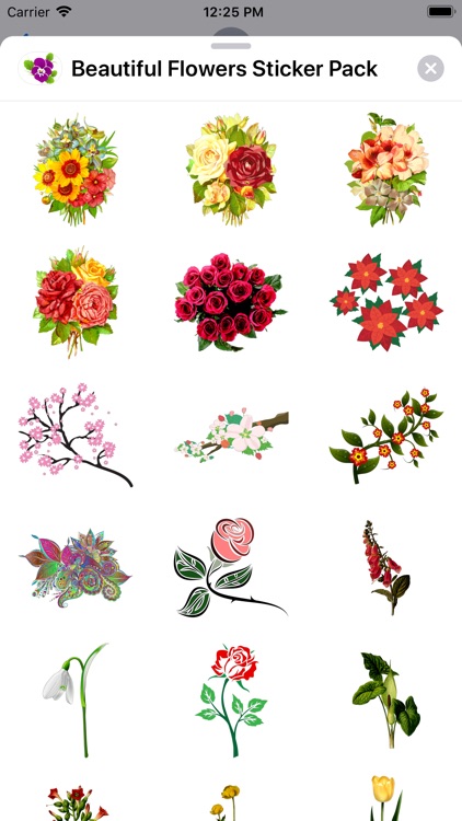 Beautiful Flowers Sticker Pack