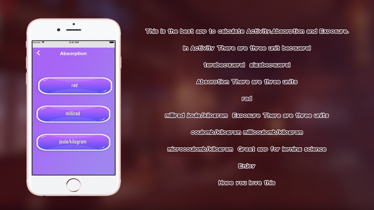 Activity Absorption Exposure