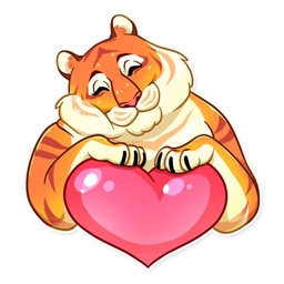 Adorable Tiger Stickers HD