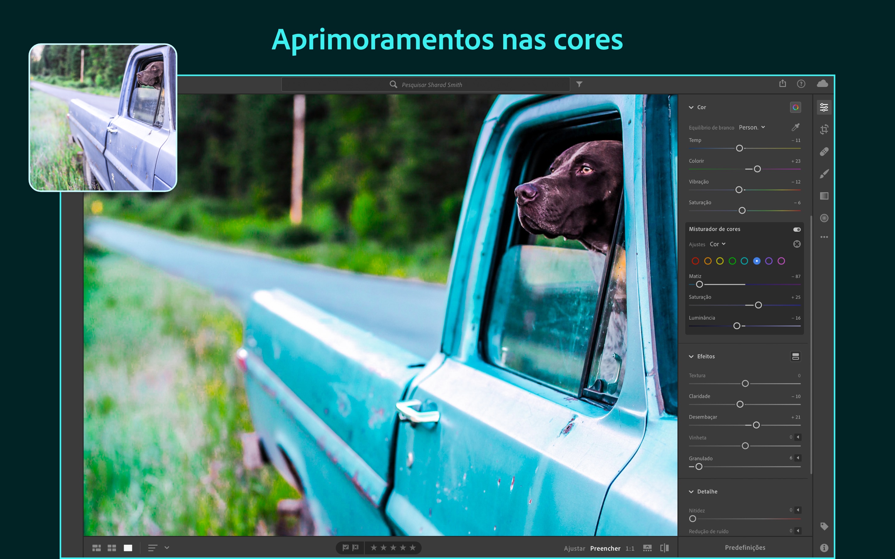 Screenshot do app Adobe Lightroom