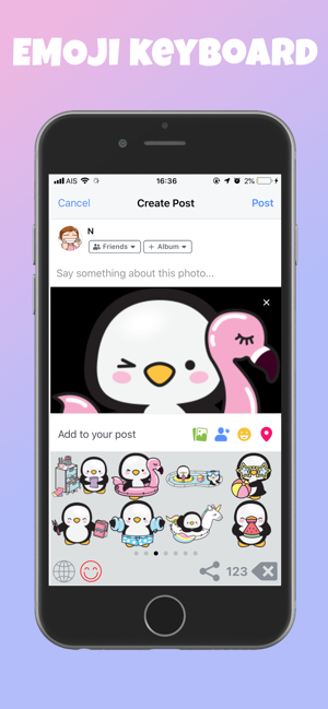 Penguin Stickers Keyboard(圖3)-速報App