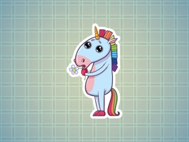 Sticker Me: Unicorn Character