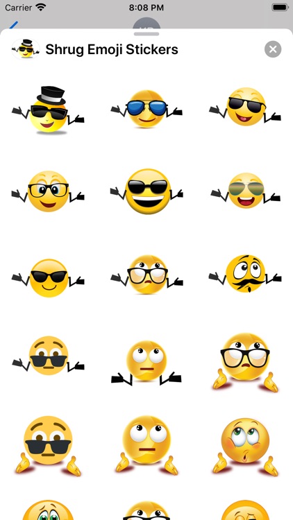 Shrug Emoji Sticker Pack
