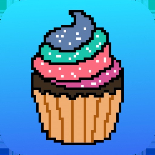 Candy Pixel. Color by Number Icon