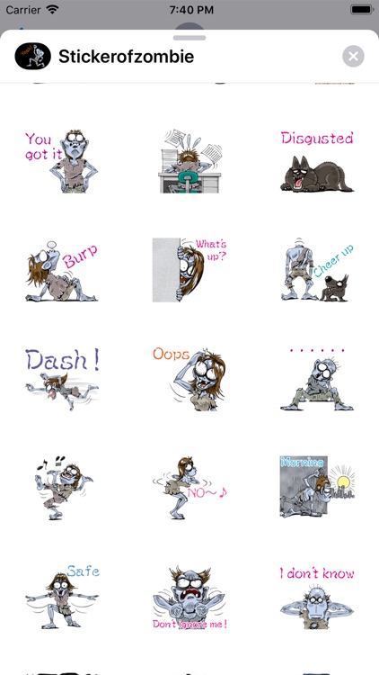 Zombie Stickers HD for chat