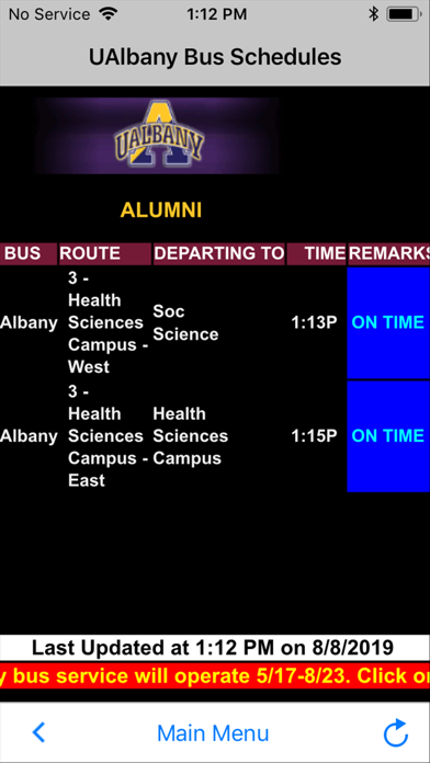 UAlbany Bus Schedules and Map screenshot 3