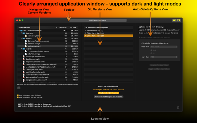 HSD Versions Cleaner