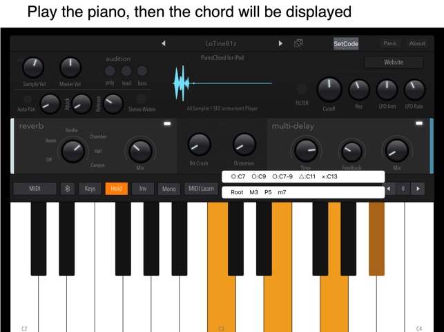 Tunable Piano Chord Judge