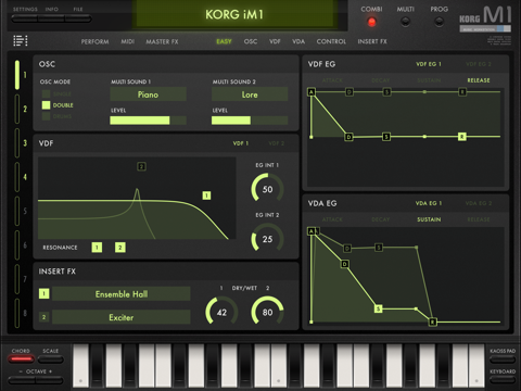 KORG iM1 screenshot 2