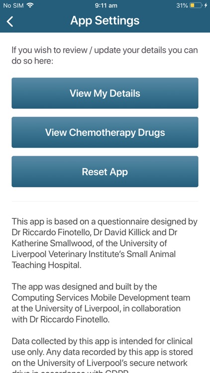 UoL Pet Chemo App screenshot-4