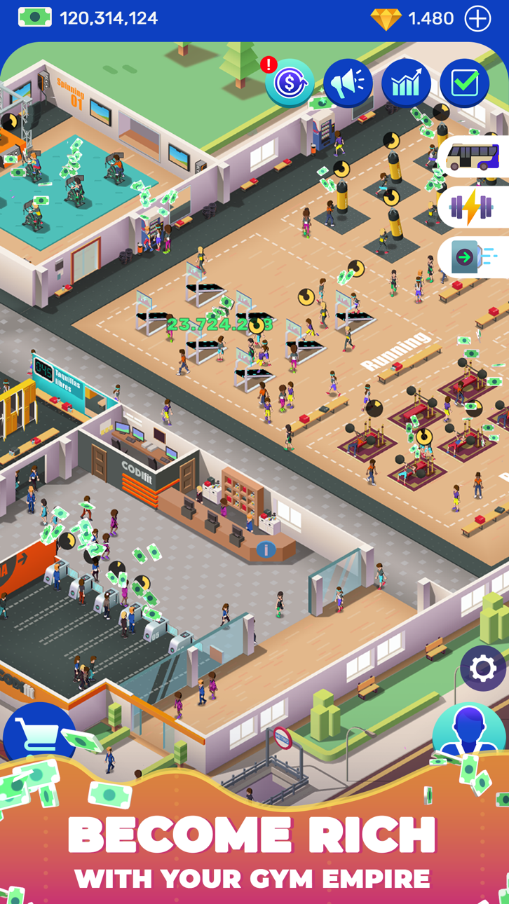 Idle Fitness Gym Tycoon - Game Hack screenshot 2 - iOS game interface
