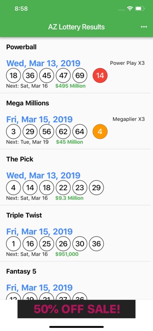 AZ Lotto Results