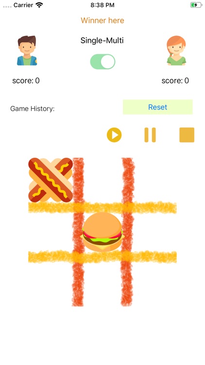 Burger Tic Tac Toe
