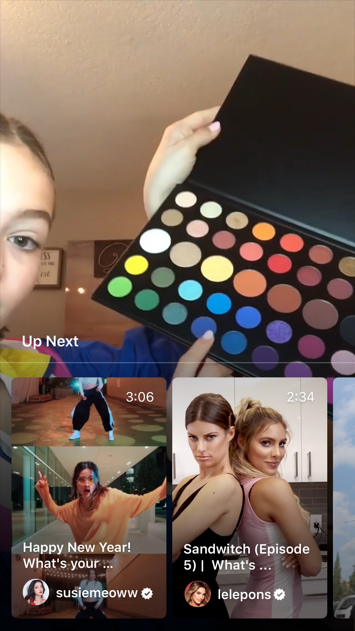 Screenshot do app IGTV do Instagram