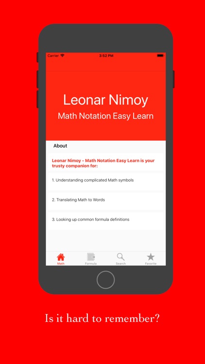 Leonar Nimoy - Math Notation