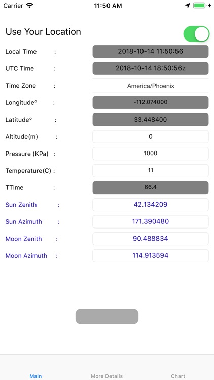 Sun and Moon Position