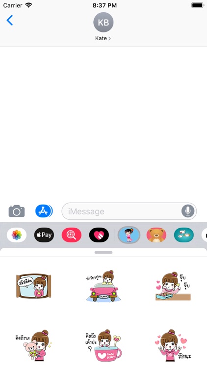 Pink Thai Girl Stickers