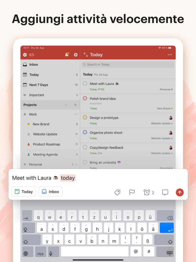 ‎Todoist: To-do list e attività Screenshot