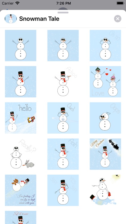 Snowman Tale stickers