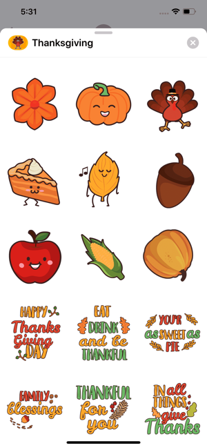 Thanksgiving Day Stickers *(圖6)-速報App