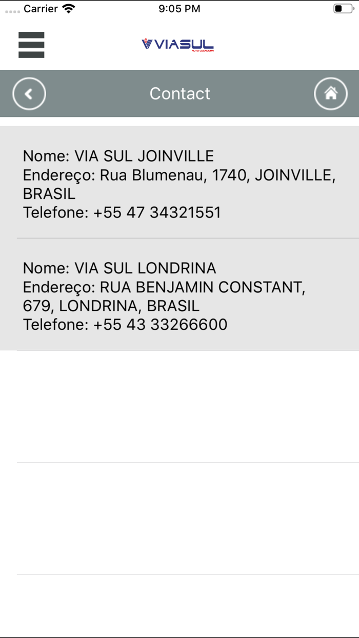 ViaSul .. Alugue com um clique