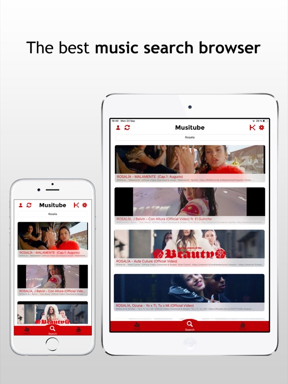 Musitube for YouTube Free Music Player of Videos screenshot