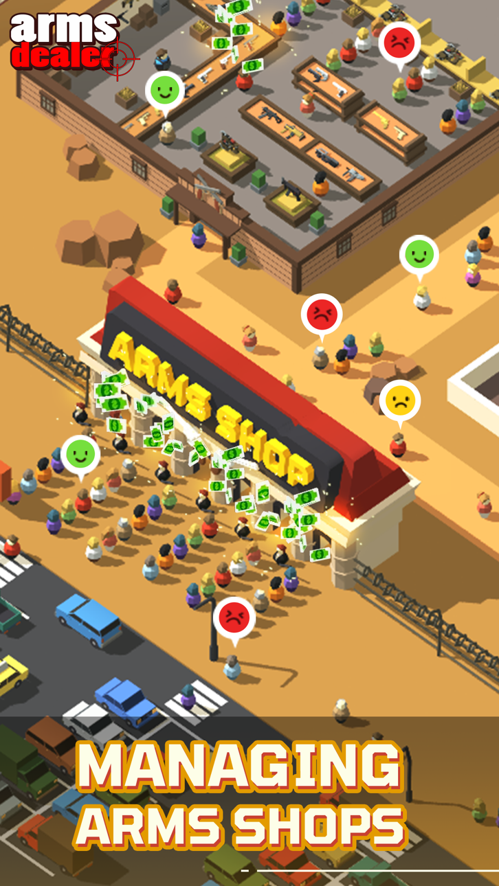 Idle Arms Dealer Tycoon Hack screenshot 1 - iOS game interface