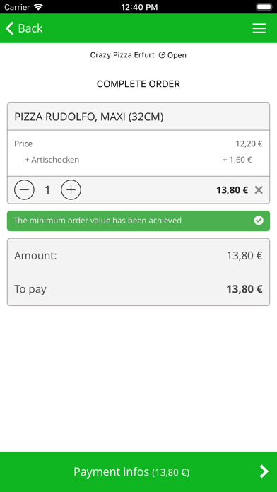Crazy Pizza Erfurt screenshot 2