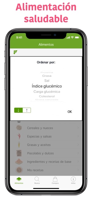 App indice glucemico de los alimentos