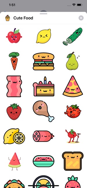 Cute Food Sticker Pack