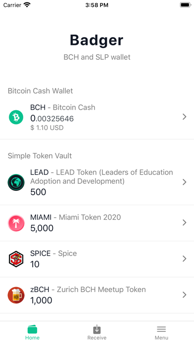 Badger Wallet by Bitcoin.com screenshot 2
