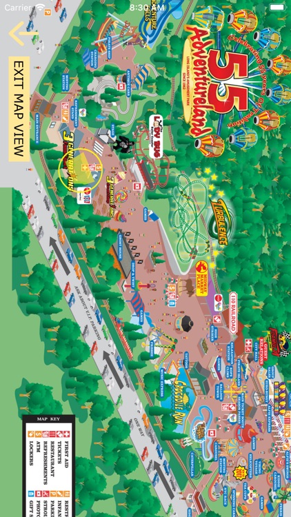 adventureland amusement park map