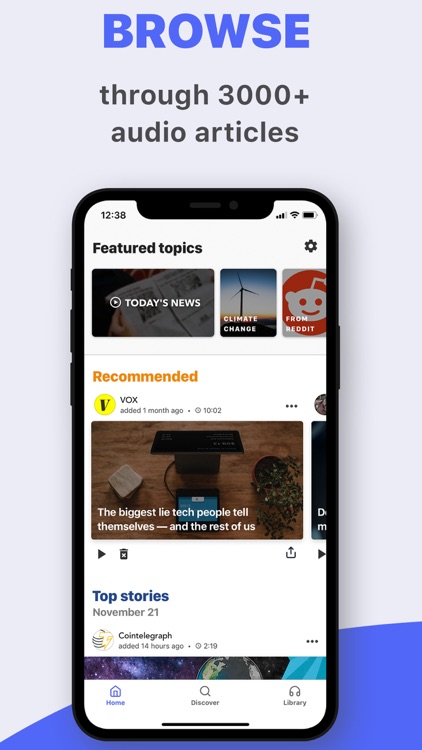 Listle - top stories, in audio