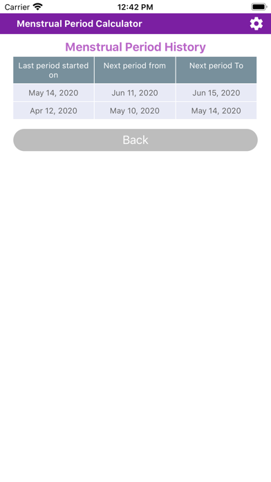 Menstrual Period Calculator screenshot 3