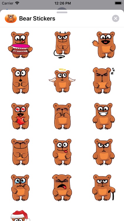 Bear Emoji Stickers