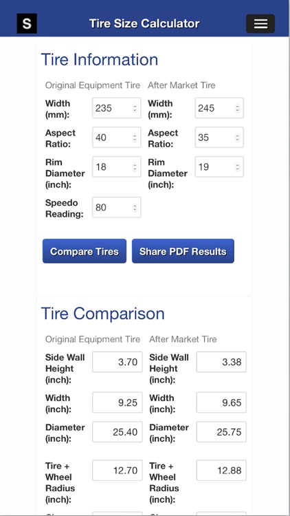 Gear Speed and Tire Size screenshot-3