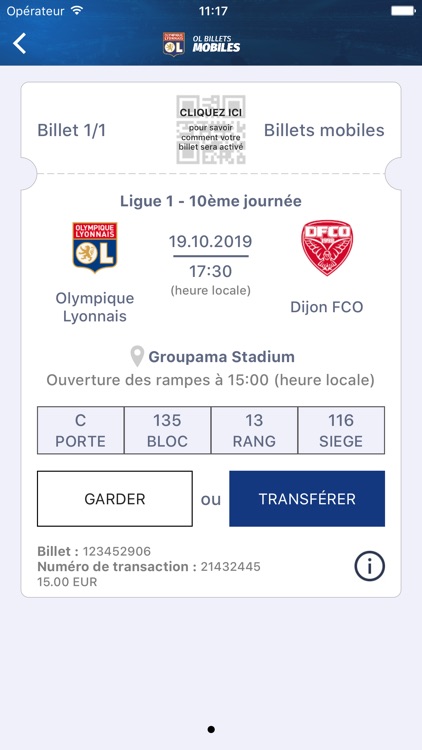 OL Billets mobiles screenshot-3