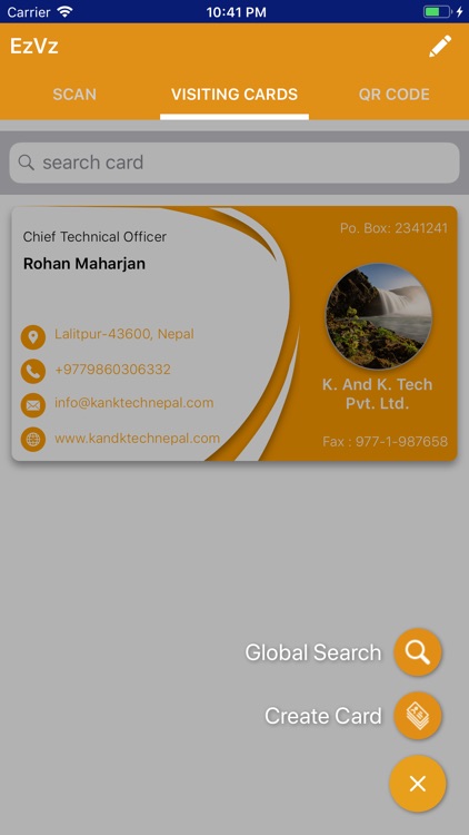 EzVz - Business Visiting card screenshot-3