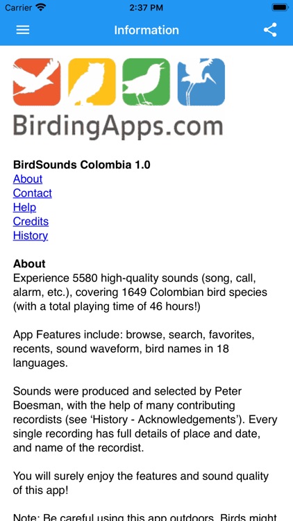 BirdSounds Colombia screenshot-4